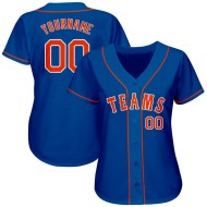 Custom Royal Orange-White Authentic Baseball Jersey Custom Royal Orange-White Authentic Baseball Jersey