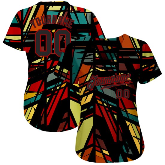 Baseball Pattern Custom Lines 3D Design Authentic Jersey Baseball Pattern Custom Lines 3D Design Authentic Jersey