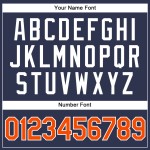 Navy Authentic Custom Jersey Orange-White Baseball Navy Authentic Custom Jersey Orange-White Baseball