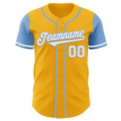 White-Light Jersey Tone Authentic Gold Two Custom Blue Baseball White-Light Jersey Tone Authentic Gold Two Custom Blue Baseball
