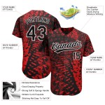 Authentic Design Jersey Black-White Baseball 3D Custom Pattern Red Authentic Design Jersey Black-White Baseball 3D Custom Pattern Red