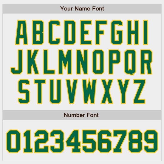 Green-Gold Jersey Kelly Baseball White Custom Authentic Green-Gold Jersey Kelly Baseball White Custom Authentic