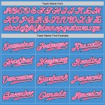 Pink-White Black Pinstripe Authentic Powder Custom Baseball Blue Jersey Pink-White Black Pinstripe Authentic Powder Custom Baseball Blue Jersey