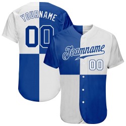 Baseball Royal Jersey Pattern Multicolor Custom Authentic White 3D Design
