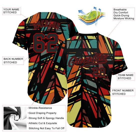 Baseball Pattern Custom Lines 3D Design Authentic Jersey Baseball Pattern Custom Lines 3D Design Authentic Jersey