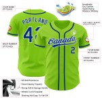 Jersey Neon Authentic Baseball Custom Green Royal-White Jersey Neon Authentic Baseball Custom Green Royal-White