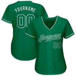 Jersey Green-White Green Custom Baseball Kelly Kelly Authentic Jersey Green-White Green Custom Baseball Kelly Kelly Authentic