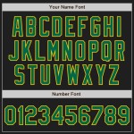 Custom Kelly Jersey Baseball Black Authentic Green-Gold Custom Kelly Jersey Baseball Black Authentic Green-Gold