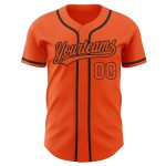 Baseball Custom Orange Jersey Orange-Black Authentic Baseball Custom Orange Jersey Orange-Black Authentic
