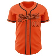 Baseball Custom Orange Jersey Orange-Black Authentic Baseball Custom Orange Jersey Orange-Black Authentic