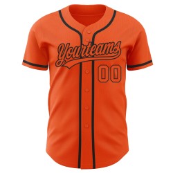Baseball Custom Orange Jersey Orange-Black Authentic Baseball Custom Orange Jersey Orange-Black Authentic