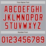 Baseball Custom Red-White Authentic Jersey Gray Baseball Custom Red-White Authentic Jersey Gray