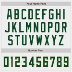 Baseball Custom Green-Cream Authentic White Jersey Baseball Custom Green-Cream Authentic White Jersey