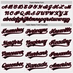 Authentic Baseball White Custom Jersey Black-Crimson Authentic Baseball White Custom Jersey Black-Crimson