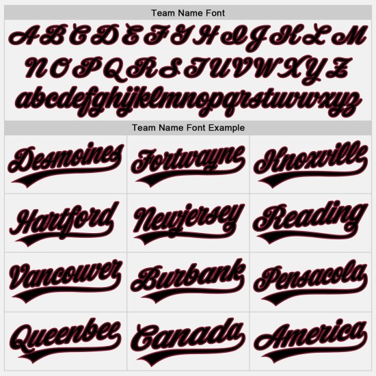 Authentic Baseball White Custom Jersey Black-Crimson Authentic Baseball White Custom Jersey Black-Crimson