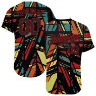 Baseball Pattern Custom Lines 3D Design Authentic Jersey