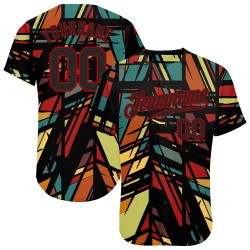 Baseball Pattern Custom Lines 3D Design Authentic Jersey