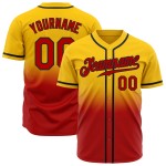 Jersey Red-Black Yellow Fade Authentic Baseball Fashion Custom Jersey Red-Black Yellow Fade Authentic Baseball Fashion Custom