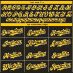 Authentic Jersey Custom Black Baseball Gold-White Authentic Jersey Custom Black Baseball Gold-White