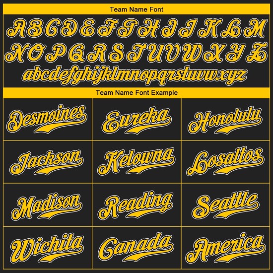 Authentic Jersey Custom Black Baseball Gold-White Authentic Jersey Custom Black Baseball Gold-White