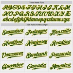 Authentic Baseball Jersey White Green-Gold Custom Authentic Baseball Jersey White Green-Gold Custom