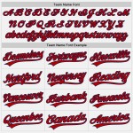Authentic Baseball Red-Navy Jersey Red Pinstripe White Custom Authentic Baseball Red-Navy Jersey Red Pinstripe White Custom