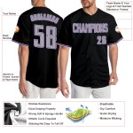 Gray-Purple Black Baseball Authentic Custom Jersey Gray-Purple Black Baseball Authentic Custom Jersey