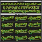 Custom Kelly Jersey Baseball Black Authentic Green-Gold Custom Kelly Jersey Baseball Black Authentic Green-Gold