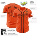 Baseball Custom Orange Jersey Orange-Black Authentic Baseball Custom Orange Jersey Orange-Black Authentic