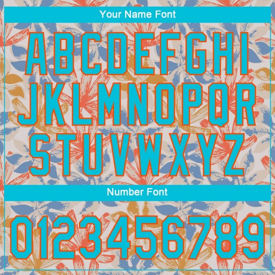 3D Jersey Blue-Orange Baseball Custom Design White Lakes Pattern Leaves Authentic 3D Jersey Blue-Orange Baseball Custom Design White Lakes Pattern Leaves Authentic