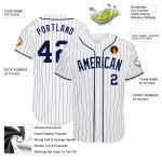 Navy Authentic Navy Jersey Baseball Custom White Pinstripe Navy Authentic Navy Jersey Baseball Custom White Pinstripe