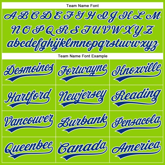 Jersey Neon Authentic Baseball Custom Green Royal-White Jersey Neon Authentic Baseball Custom Green Royal-White