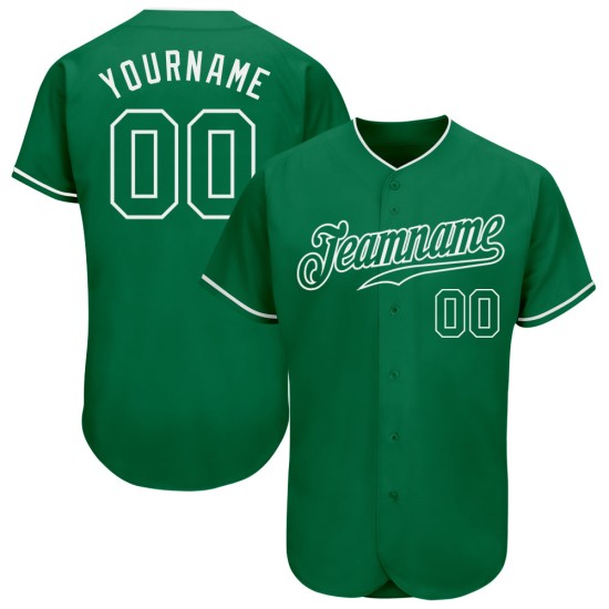 Jersey Green-White Green Custom Baseball Kelly Kelly Authentic Jersey Green-White Green Custom Baseball Kelly Kelly Authentic