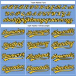 Custom Blue Powder Jersey Baseball Authentic Yellow-Navy Custom Blue Powder Jersey Baseball Authentic Yellow-Navy