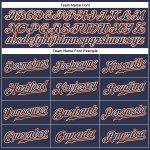 Navy Authentic Custom Jersey Orange-White Baseball Navy Authentic Custom Jersey Orange-White Baseball