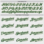 Baseball Custom Green-Cream Authentic White Jersey Baseball Custom Green-Cream Authentic White Jersey