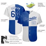 Baseball Royal Jersey Pattern Multicolor Custom Authentic White 3D Design Baseball Royal Jersey Pattern Multicolor Custom Authentic White 3D Design