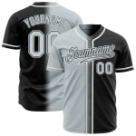 Silver-White Authentic Fashion Baseball Jersey Custom Black Gradient Silver-White Authentic Fashion Baseball Jersey Custom Black Gradient