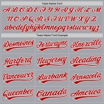 Baseball Custom Red-White Authentic Jersey Gray Baseball Custom Red-White Authentic Jersey Gray
