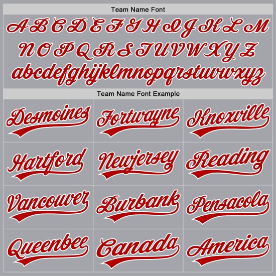 Baseball Custom Red-White Authentic Jersey Gray Baseball Custom Red-White Authentic Jersey Gray