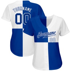 Baseball Royal Jersey Pattern Multicolor Custom Authentic White 3D Design Baseball Royal Jersey Pattern Multicolor Custom Authentic White 3D Design