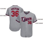 Custom Gray Jersey Baseball Red-Navy Custom Gray Jersey Baseball Red-Navy