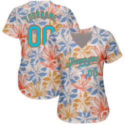 3D Jersey Blue-Orange Baseball Custom Design White Lakes Pattern Leaves Authentic 3D Jersey Blue-Orange Baseball Custom Design White Lakes Pattern Leaves Authentic