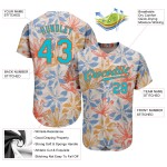 3D Jersey Blue-Orange Baseball Custom Design White Lakes Pattern Leaves Authentic 3D Jersey Blue-Orange Baseball Custom Design White Lakes Pattern Leaves Authentic
