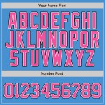Pink-White Black Pinstripe Authentic Powder Custom Baseball Blue Jersey Pink-White Black Pinstripe Authentic Powder Custom Baseball Blue Jersey