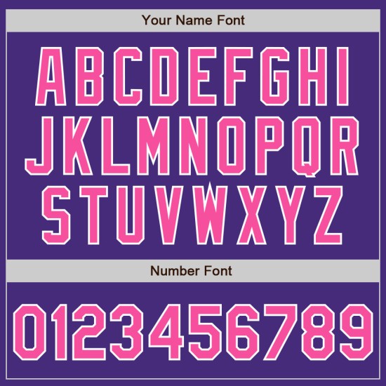 Authentic Purple Jersey Pink-White Custom Baseball Authentic Purple Jersey Pink-White Custom Baseball