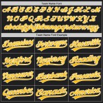Baseball Tone Authentic Jersey Gold-White Two Custom Black Baseball Tone Authentic Jersey Gold-White Two Custom Black