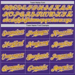 Baseball Custom Fashion Authentic Jersey Purple Yellow-White Gradient Baseball Custom Fashion Authentic Jersey Purple Yellow-White Gradient