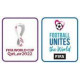 2022 Qatar World Cup White & Football Unites The World White Badge  + £6.00 